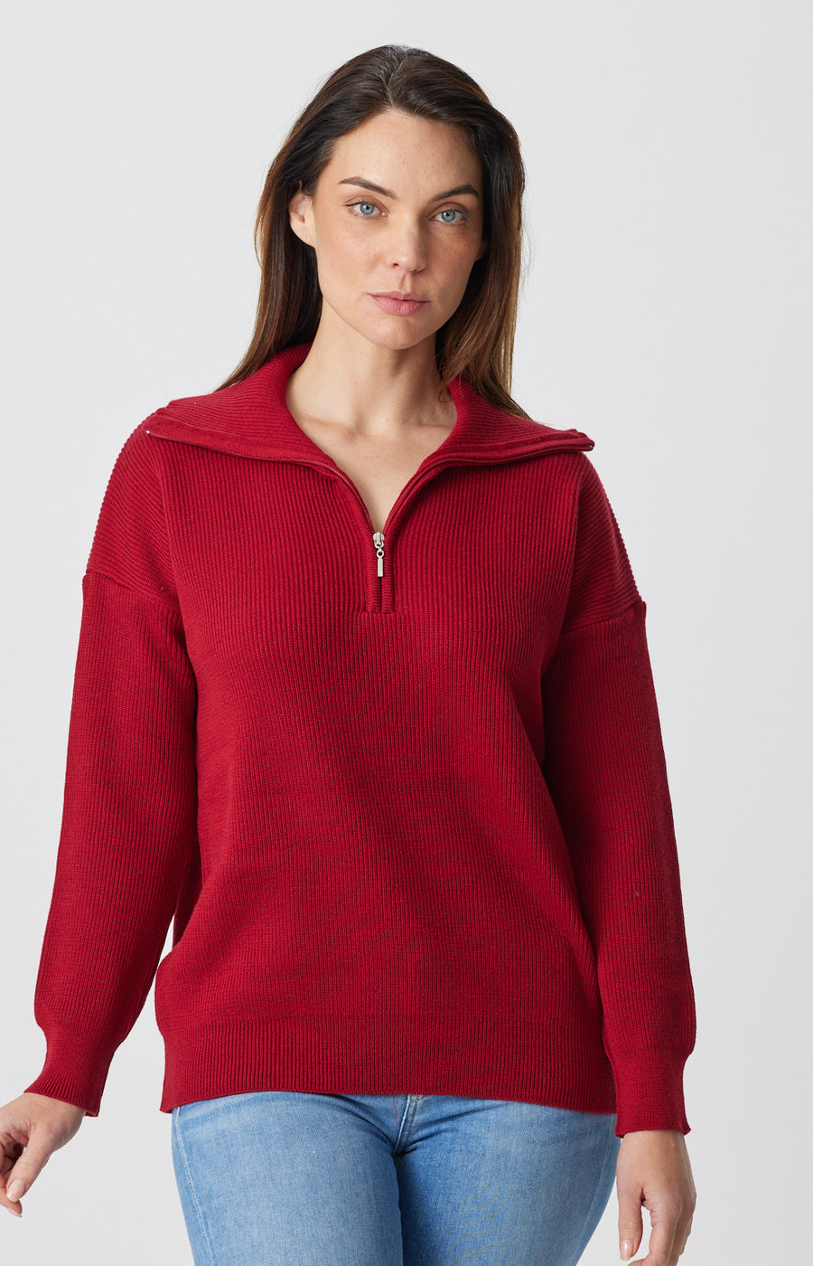 Classic Zip Polo Sweater