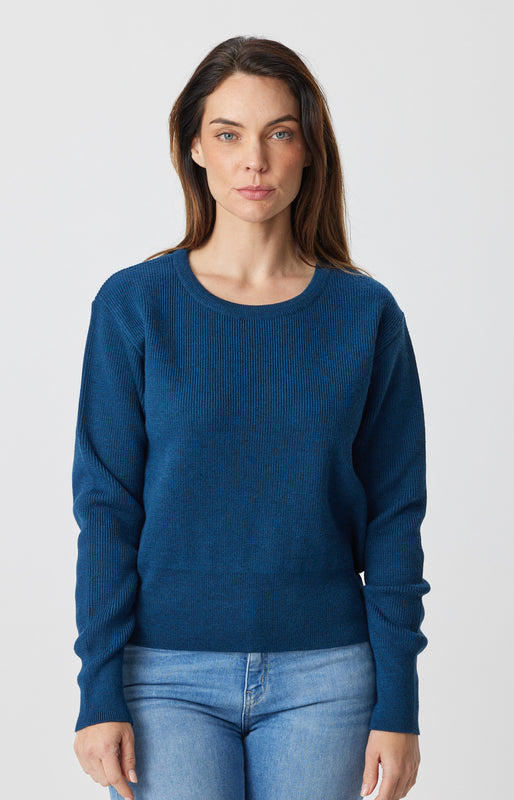 Merino Short Rib Crew Sweater