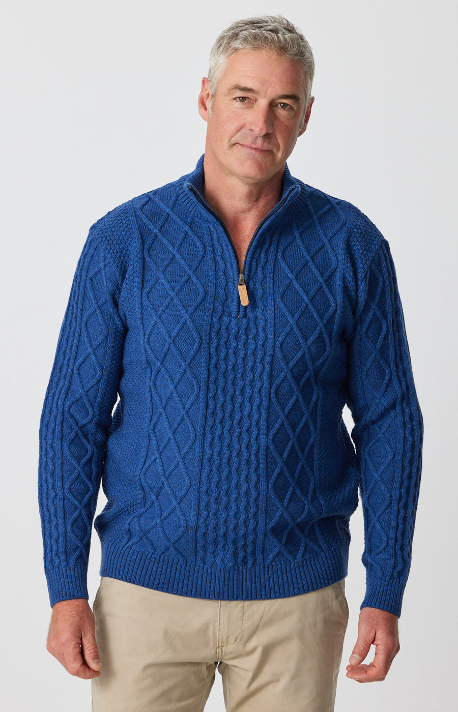 Soho Cable Turtle Zip Sweater