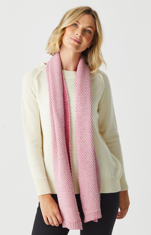 Merino Ladies Moss Platted Scarf