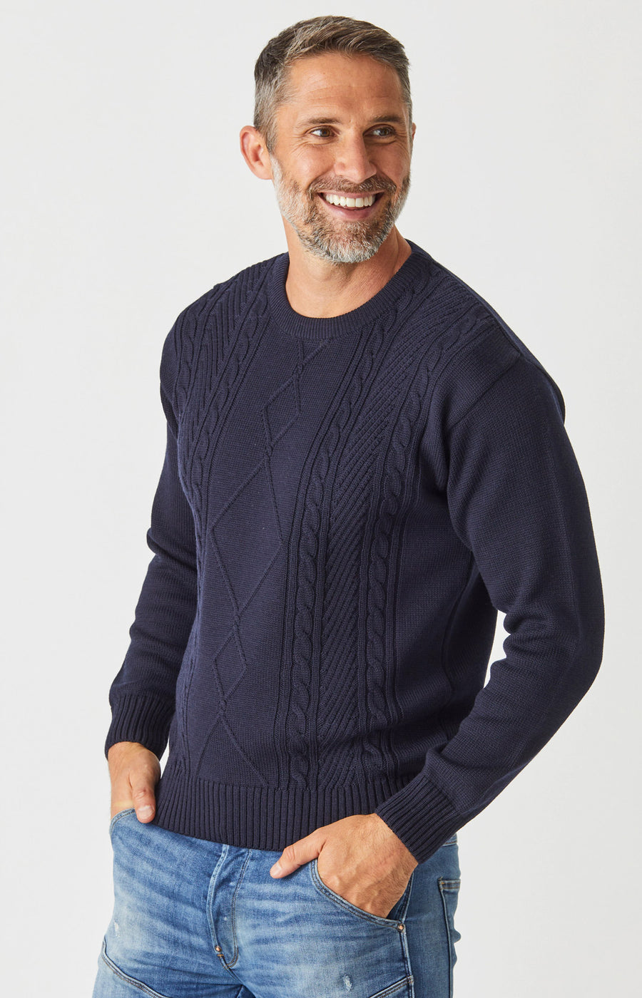Aaron Cable Crew Sweater