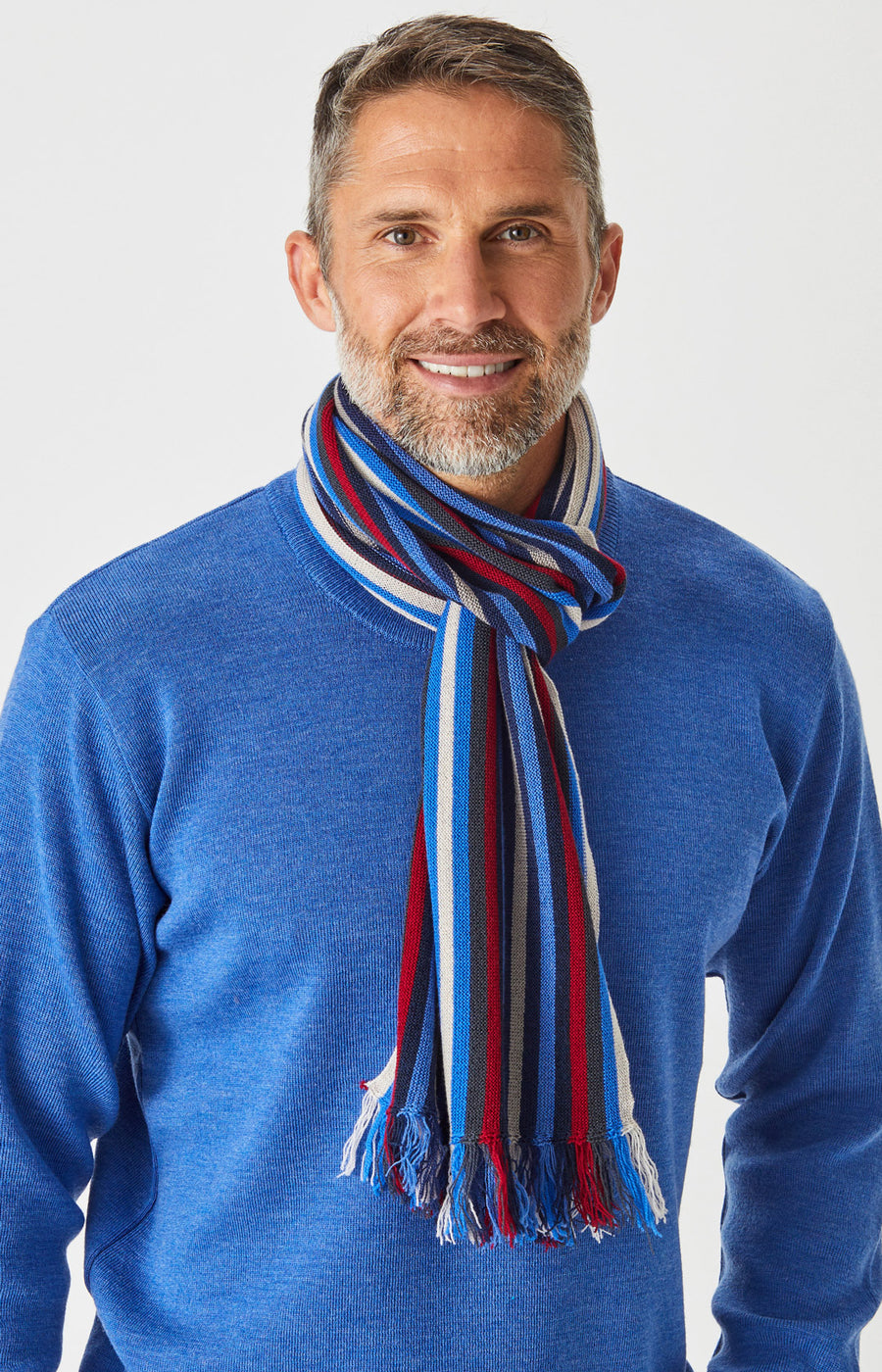 Pin stripe Scarf with Frills