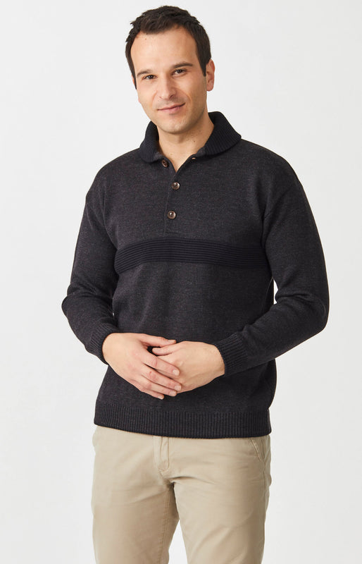 Button Tube Collar Sweater