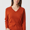 Merino Long V Sweater with Splits