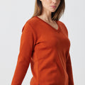 Merino Long V Sweater with Splits