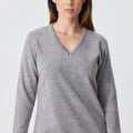 Merino Long V Sweater with Splits