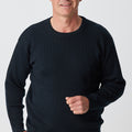 Aklanda Merino Rib Knit Crew - Black