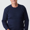 Aklanda Merino Rib Knit Crew - Navy