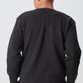 Merino Patch Crew Rib with Suede