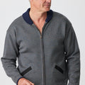 Merino Shawl Zip Cardigan with Pockets