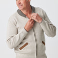 Merino Shawl Zip Cardigan with Pockets