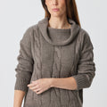 Chunky Cable Cowl Neck Top