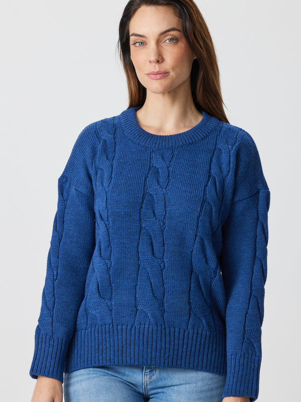 Chunky Cable Crew Sweater
