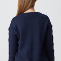 Chunky Cable Cowl Neck Top