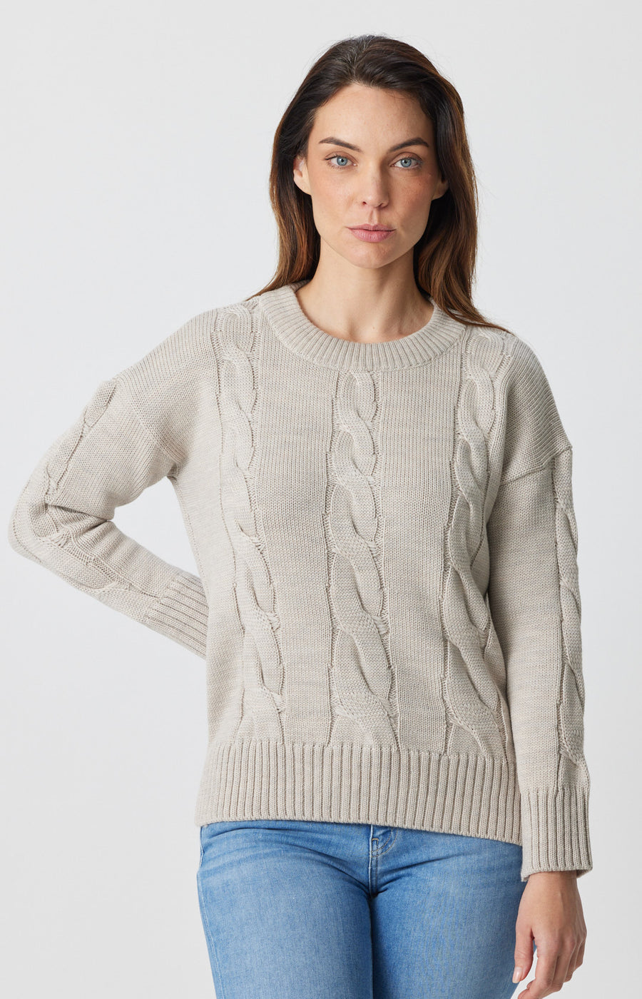 Chunky Cable Crew Sweater