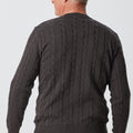 Column Cable Crew Sweater