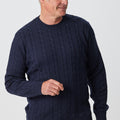 Column Cable Crew Sweater