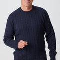 Column Cable Crew Sweater