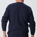 Column Cable Crew Sweater