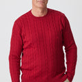 Column Cable Crew Sweater