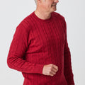 Column Cable Crew Sweater