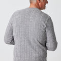 Column Cable Crew Sweater