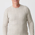 Column Cable Crew Sweater