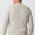 Column Cable Crew Sweater