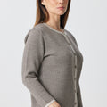 Herringbone Crew Neck Cardigan