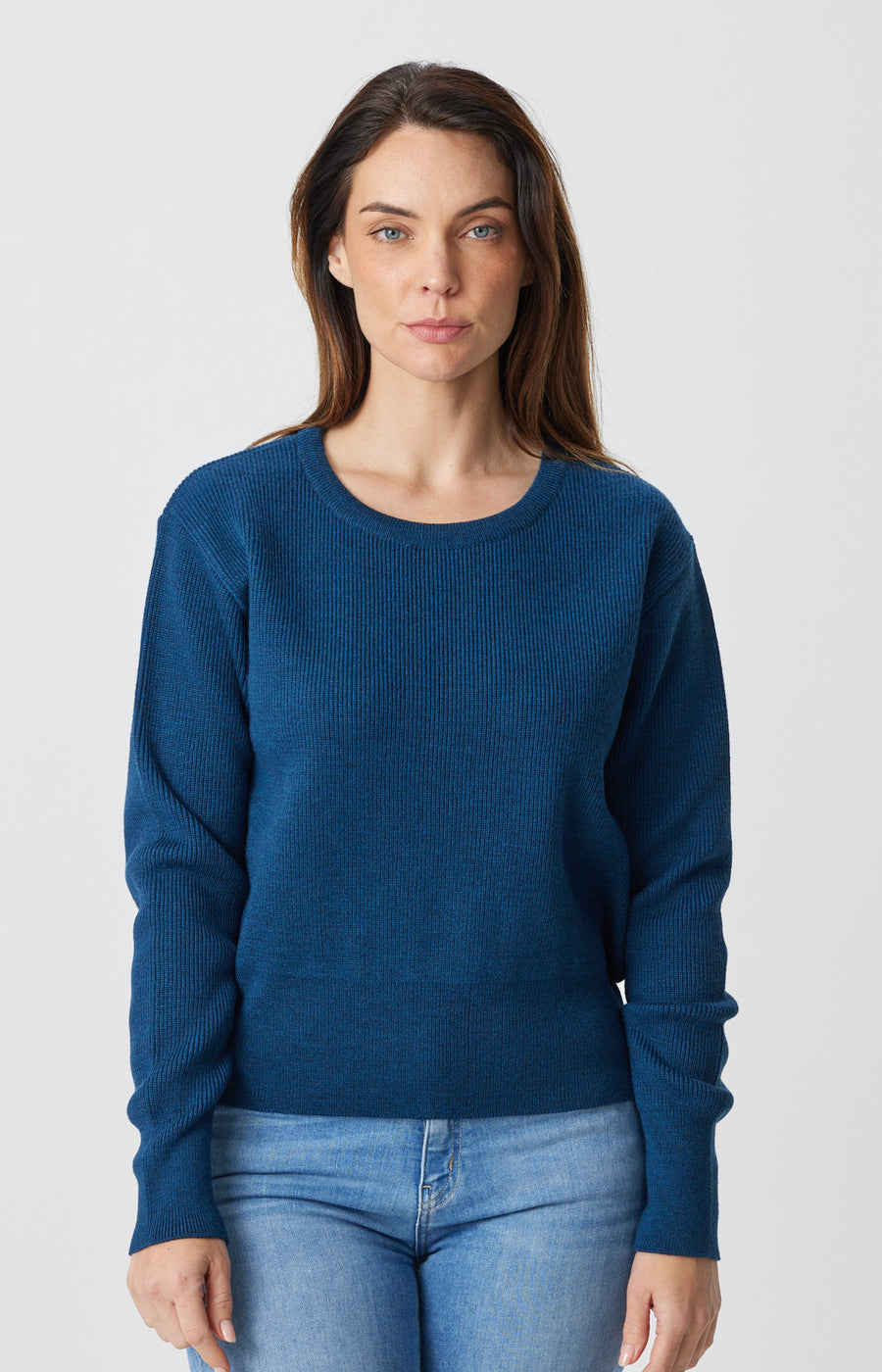 Merino Short Rib Crew Sweater