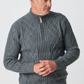 Soho Cable Turtle Zip Sweater