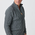 Soho Cable Turtle Zip Sweater