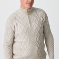 Soho Cable Turtle Zip Sweater