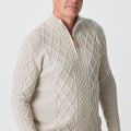 Soho Cable Turtle Zip Sweater