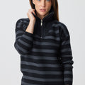 Racking Stripe Zip Shawl