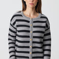 Racking Stripe Crew Cardigan
