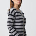 Racking Stripe Zip Shawl