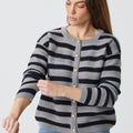 Racking Stripe Crew Cardigan