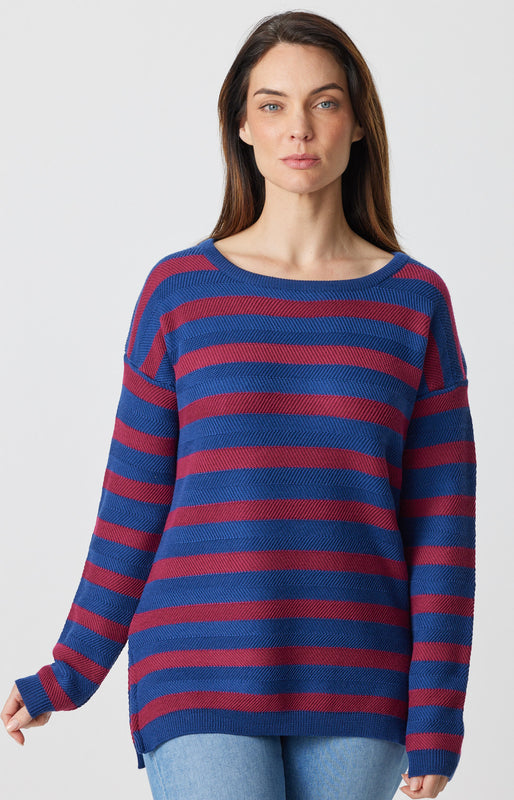 Racking Stripe Long Crew