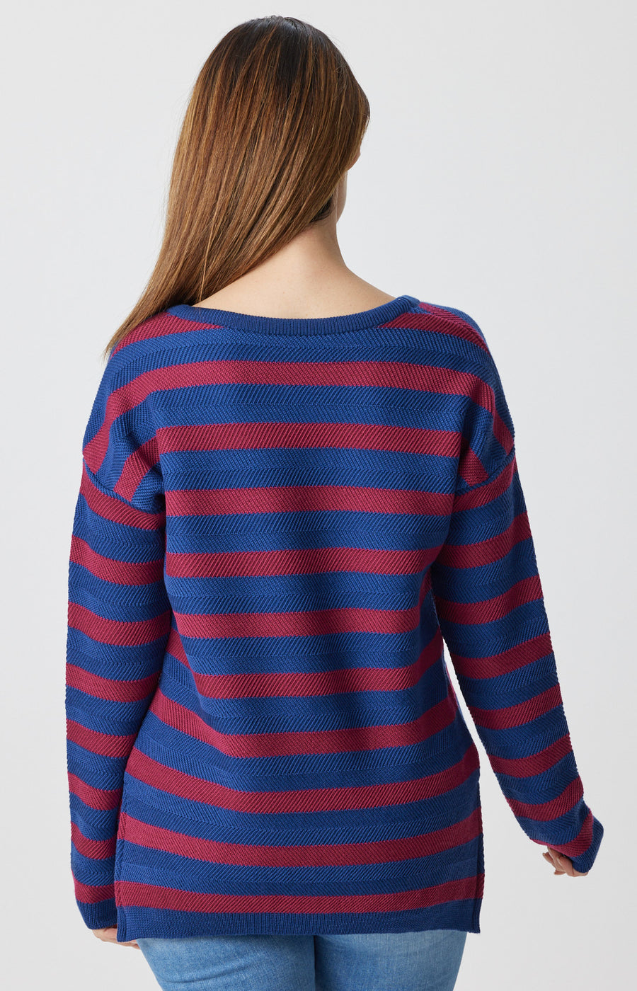 Racking Stripe Crew Cardigan