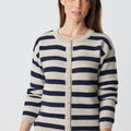 Racking Stripe Crew Cardigan
