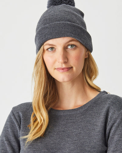 Merino Essential Beanie with Pom Pom