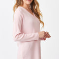 Merino Long V Sweater with Splits