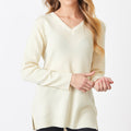 Merino Long V Sweater with Splits