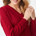 Merino Long V Sweater with Splits