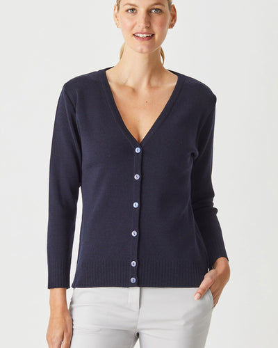 Merino V neck Cardigan