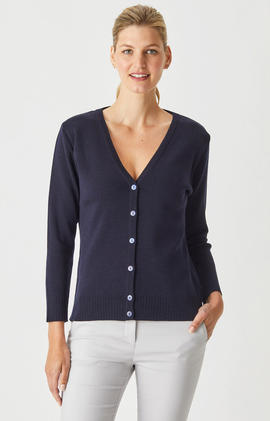 Merino V neck Cardigan