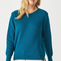 Merino Long Ribbed Knit Crew