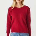 Merino Long Ribbed Knit Crew