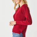 Merino Long Ribbed Knit Crew